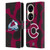 NHL Colorado Avalanche Cow Pattern Leather Book Wallet Case Cover For Huawei P50 Pro