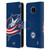 NHL Columbus Blue Jackets Oversized Leather Book Wallet Case Cover For Nokia C10 / C20