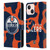 NHL Edmonton Oilers Cow Pattern Leather Book Wallet Case Cover For Apple iPhone 13 Mini