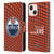 NHL Edmonton Oilers Net Pattern Leather Book Wallet Case Cover For Apple iPhone 13 Mini