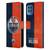 NHL Edmonton Oilers Half Distressed Leather Book Wallet Case Cover For Motorola Moto G100