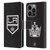 NHL Los Angeles Kings Plain Leather Book Wallet Case Cover For Apple iPhone 14 Pro