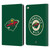 NHL Minnesota Wild Plain Leather Book Wallet Case Cover For Apple iPad Air 2 (2014)