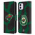 NHL Minnesota Wild Cow Pattern Leather Book Wallet Case Cover For Apple iPhone 11