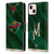 NHL Minnesota Wild Jersey Leather Book Wallet Case Cover For Apple iPhone 13