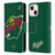NHL Minnesota Wild Oversized Leather Book Wallet Case Cover For Apple iPhone 13 Mini