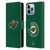 NHL Minnesota Wild Plain Leather Book Wallet Case Cover For Apple iPhone 13 Pro Max