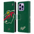 NHL Minnesota Wild Oversized Leather Book Wallet Case Cover For Apple iPhone 14 Pro Max