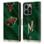 NHL Minnesota Wild Jersey Leather Book Wallet Case Cover For Apple iPhone 14 Pro