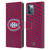 NHL Montreal Canadiens Net Pattern Leather Book Wallet Case Cover For Apple iPhone 12 Pro Max