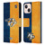 NHL Nashville Predators Half Distressed Leather Book Wallet Case Cover For Apple iPhone 13 Mini