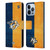 NHL Nashville Predators Half Distressed Leather Book Wallet Case Cover For Apple iPhone 13 Pro