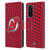 NHL New Jersey Devils Net Pattern Leather Book Wallet Case Cover For Huawei P40 5G