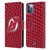 NHL New Jersey Devils Net Pattern Leather Book Wallet Case Cover For Apple iPhone 12 / iPhone 12 Pro