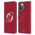 NHL New Jersey Devils Net Pattern Leather Book Wallet Case Cover For Apple iPhone 12 Pro Max