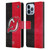 NHL New Jersey Devils Half Distressed Leather Book Wallet Case Cover For Apple iPhone 13 Pro Max