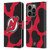 NHL New Jersey Devils Cow Pattern Leather Book Wallet Case Cover For Apple iPhone 14 Pro