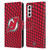 NHL New Jersey Devils Net Pattern Leather Book Wallet Case Cover For Samsung Galaxy S21 5G