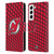 NHL New Jersey Devils Net Pattern Leather Book Wallet Case Cover For Samsung Galaxy S22 5G