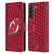 NHL New Jersey Devils Net Pattern Leather Book Wallet Case Cover For Samsung Galaxy S22+ 5G