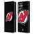 NHL New Jersey Devils Plain Leather Book Wallet Case Cover For Samsung Galaxy S22 Ultra 5G