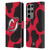 NHL New Jersey Devils Cow Pattern Leather Book Wallet Case Cover For Samsung Galaxy S23 Ultra 5G