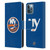 NHL New York Islanders Plain Leather Book Wallet Case Cover For Apple iPhone 12 / iPhone 12 Pro