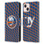 NHL New York Islanders Net Pattern Leather Book Wallet Case Cover For Apple iPhone 13