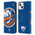 NHL New York Islanders Oversized Leather Book Wallet Case Cover For Apple iPhone 13