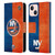 NHL New York Islanders Half Distressed Leather Book Wallet Case Cover For Apple iPhone 13 Mini