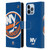 NHL New York Islanders Oversized Leather Book Wallet Case Cover For Apple iPhone 13 Pro Max