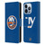 NHL New York Islanders Plain Leather Book Wallet Case Cover For Apple iPhone 13 Pro
