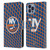 NHL New York Islanders Net Pattern Leather Book Wallet Case Cover For Apple iPhone 14