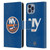 NHL New York Islanders Plain Leather Book Wallet Case Cover For Apple iPhone 14