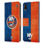 NHL New York Islanders Half Distressed Leather Book Wallet Case Cover For Apple iPhone XR