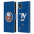 NHL New York Islanders Plain Leather Book Wallet Case Cover For Nokia C2 2nd Edition