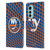 NHL New York Islanders Net Pattern Leather Book Wallet Case Cover For Motorola Edge (2022)