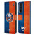 NHL New York Islanders Half Distressed Leather Book Wallet Case Cover For Motorola Edge 30