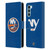 NHL New York Islanders Plain Leather Book Wallet Case Cover For Motorola Edge S30 / Moto G200 5G