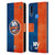 NHL New York Islanders Half Distressed Leather Book Wallet Case Cover For Motorola Moto E7 Power / Moto E7i Power