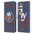 NHL New York Islanders Net Pattern Leather Book Wallet Case Cover For Samsung Galaxy S21 Ultra 5G