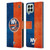 NHL New York Islanders Half Distressed Leather Book Wallet Case Cover For Samsung Galaxy M33 (2022)