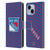 NHL New York Rangers Net Pattern Leather Book Wallet Case Cover For Apple iPhone 14 Plus