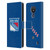 NHL New York Rangers Plain Leather Book Wallet Case Cover For Nokia C21
