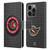 NHL Ottawa Senators Puck Texture Leather Book Wallet Case Cover For Apple iPhone 14 Pro