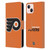 NHL Philadelphia Flyers Plain Leather Book Wallet Case Cover For Apple iPhone 13