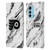 NHL Philadelphia Flyers Marble Leather Book Wallet Case Cover For Motorola Edge (2022)