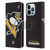 NHL Pittsburgh Penguins Oversized Leather Book Wallet Case Cover For Apple iPhone 13 Pro