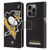 NHL Pittsburgh Penguins Oversized Leather Book Wallet Case Cover For Apple iPhone 14 Pro