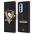 NHL Pittsburgh Penguins Plain Leather Book Wallet Case Cover For Motorola Edge (2022)